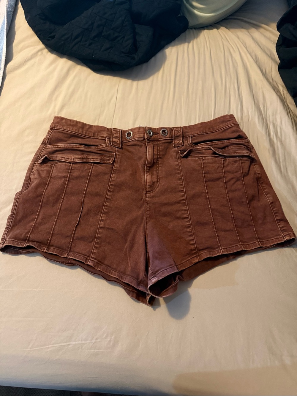 Torrid Festi Women’s High-Waist Brown Cotton Shorts
